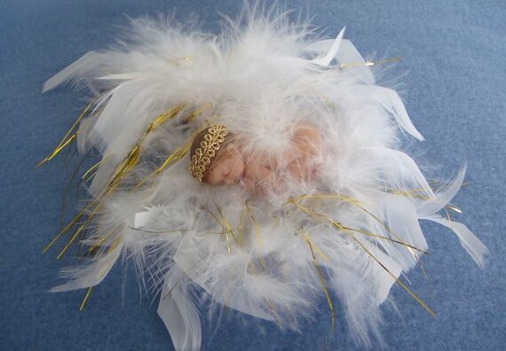 Handmade Infant Baby Angel Doll Miniature for...