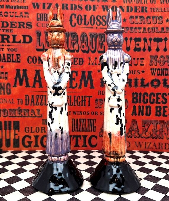 Handmade Ceramic Bunny Rabbit Figurines: Alic...