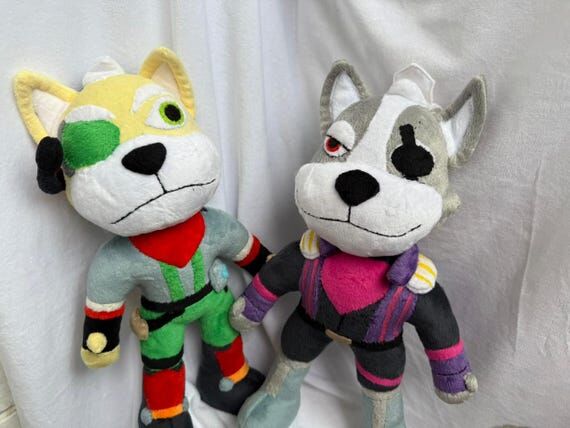 Price for both. Custom plush Space Fox & Wolf...
