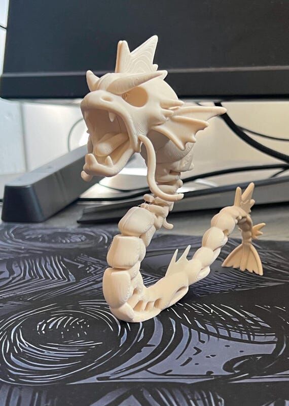3D Printed Gyarados-Inspired Fossil Figure ...
