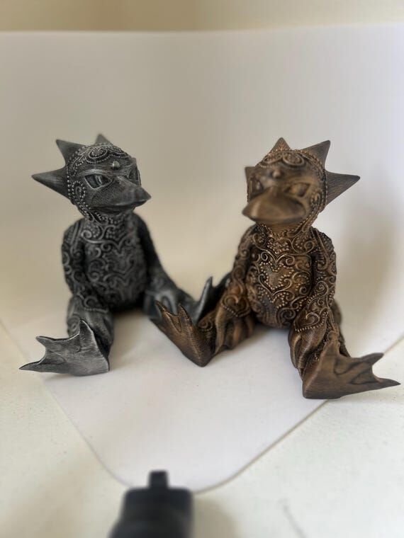 4 inch Silver or Gold Golduck Statue, Golduck...