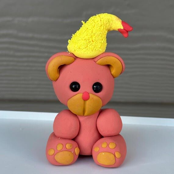 Shrimp Tempura Bear Figurine - Polymer Clay S...