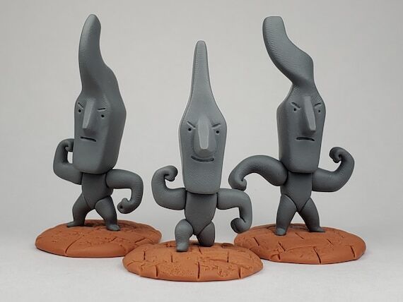 Geo Stono, The Macho Golem - Hand Sculpted Po...