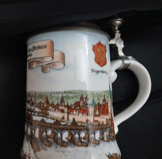 Meissen Porcelain Beer Stein...