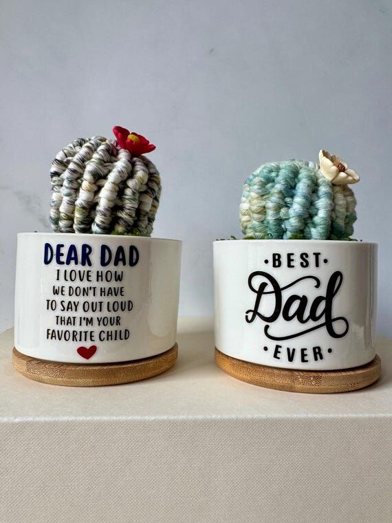Macrame Cactus Plant – Fathers Day Ceramic ...