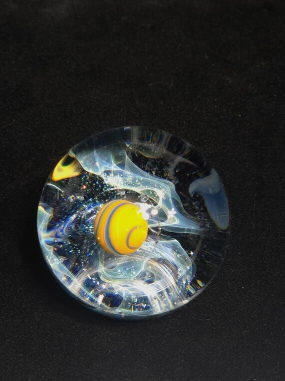 Micro-Verse Galaxy Marble - Orange/Blue Plane...