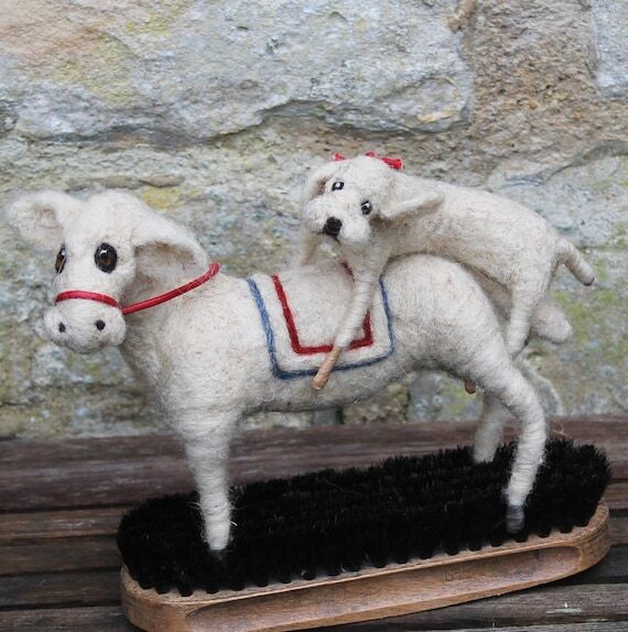 Needlefelt Pony and Puppy Ornament: Handmade ...