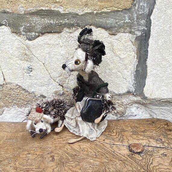 Needlefelt Hedgehog Dolls: Elsa & Gigi, Mohai...