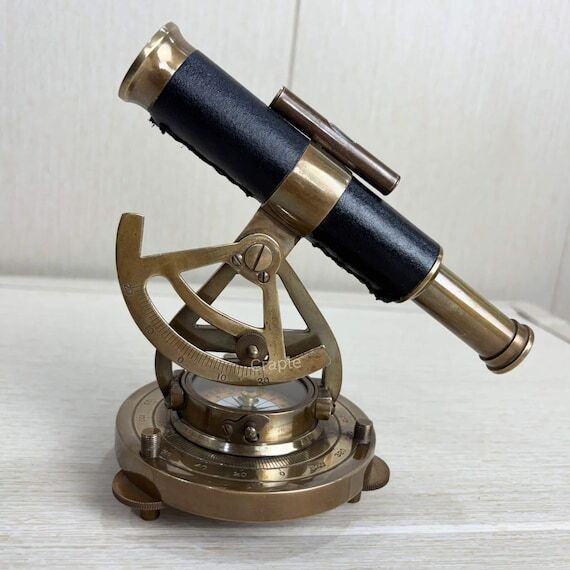 Personalized Antique Brass Alidade Telescope ...