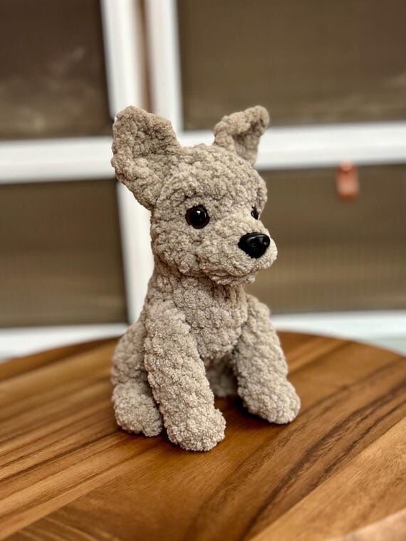 Crochet Puppy Premade Plushie: Handmade Gift,...
