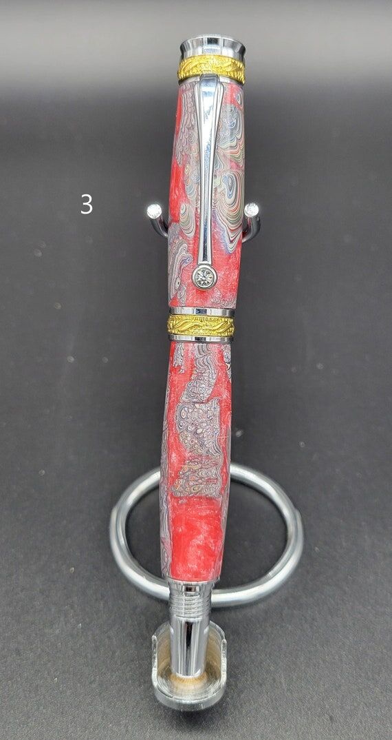 Handmade Refillable Kenworth Fordite Pens - B...