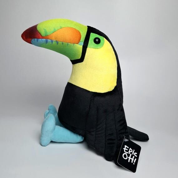 Handmade Plush Toucan: Colorful Tropical Bird...