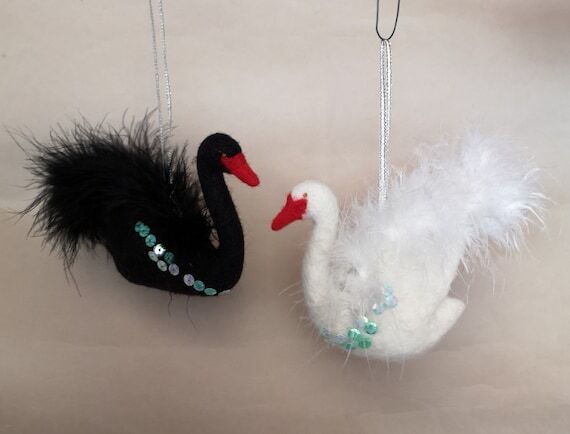 swan figure ornaments, swan home pendant, fla...