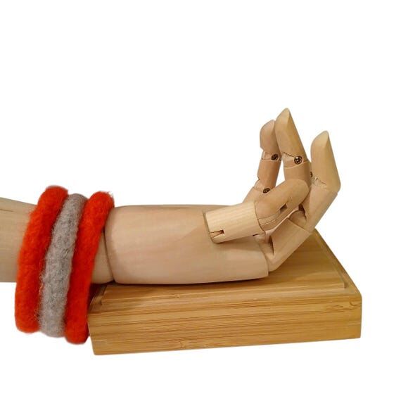 Felted wool bracelet...