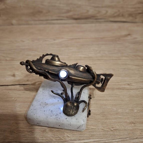 bronze sculpture Captain Nemo's submarine Han...