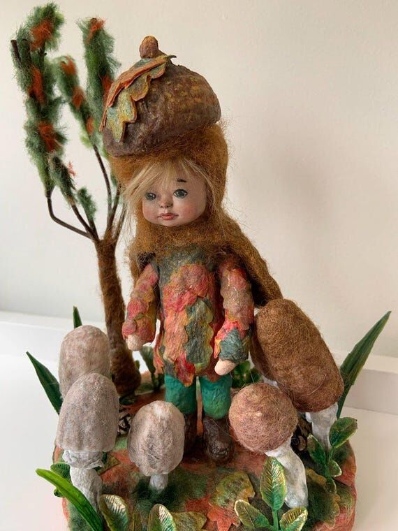 Autumn Forest Guardian | OOAK Handmade Cotton...
