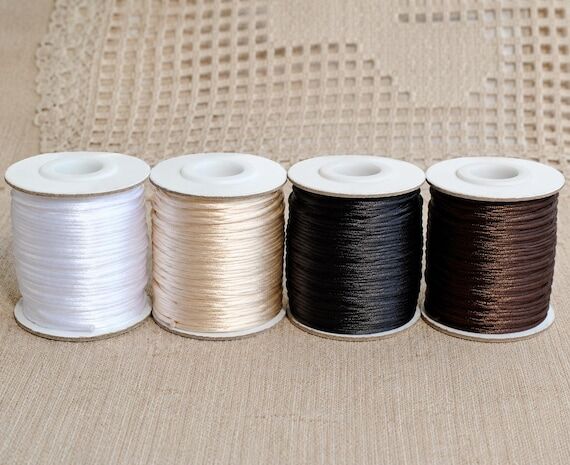 2mm Satin Cord, Rat Tail Cord, Jewelry Making...