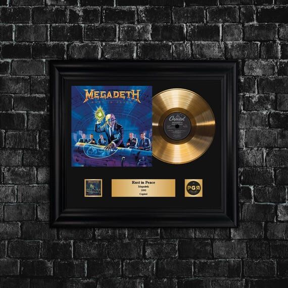 Megadeth Rust in Peace Gold Vinyl Record, Fra...