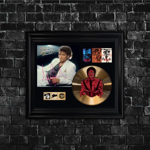Michael Jackson Gold Vinyl Record Art – Han...