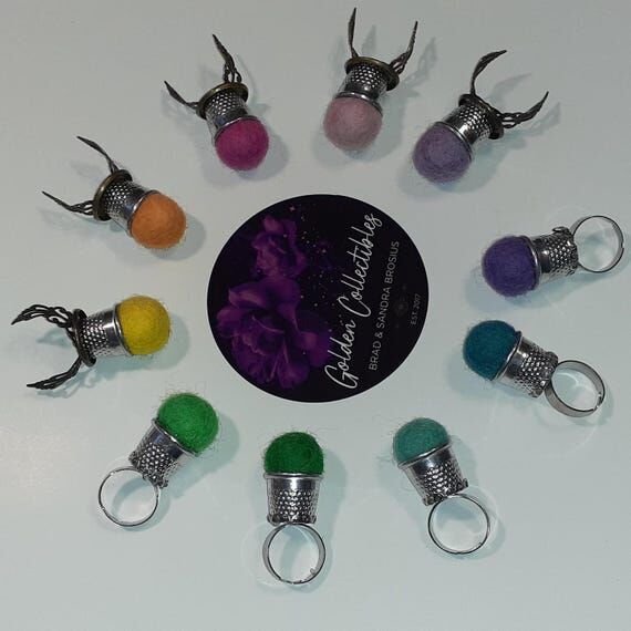 Handmade Pincushions Finger Ring Adjustable f...