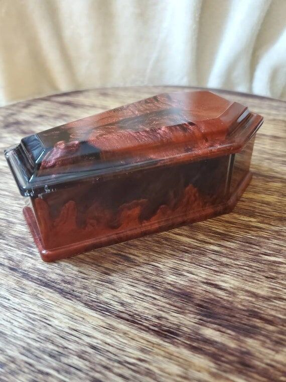 Resin Coffin Trinket Box: Spooky Vampire Gift...
