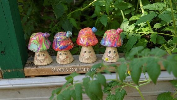 Tie Dye Mushroom, Ceramic Mushroom, Incense B...
