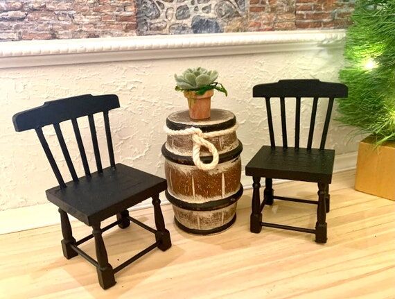 Dollhouse Chairs, Barrel, Topped with a Succu...