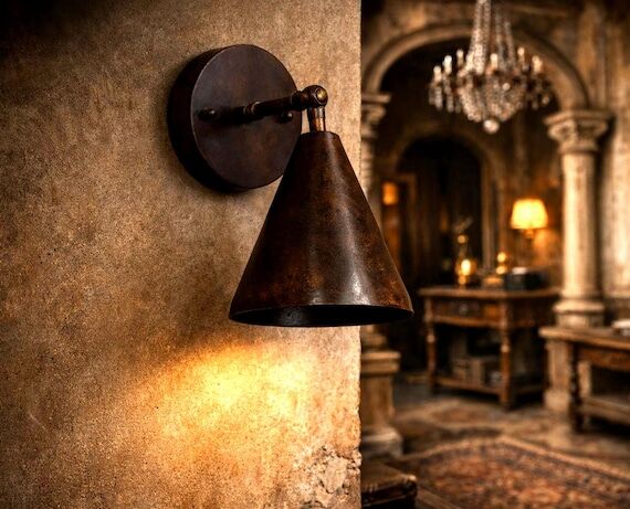 Bhatti Patina Antique Finish Wall Sconce Lamp...