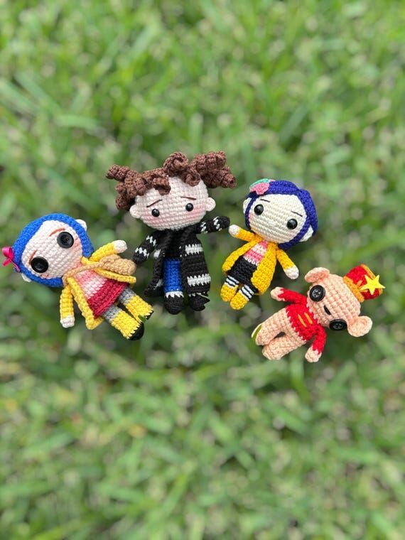 Crochet Coraline Keychain...