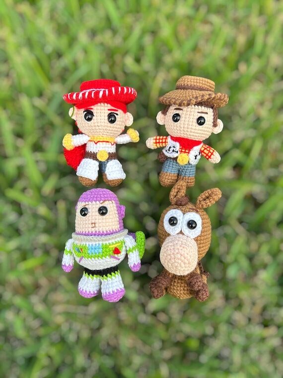 Crochet Toy Story Characters Keychain...