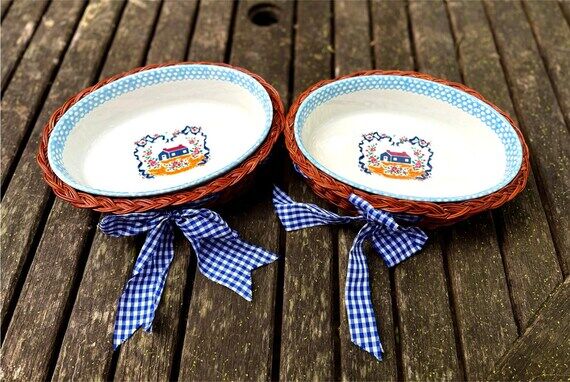Vintage Teamson Stoneware Casserole Dishes ...