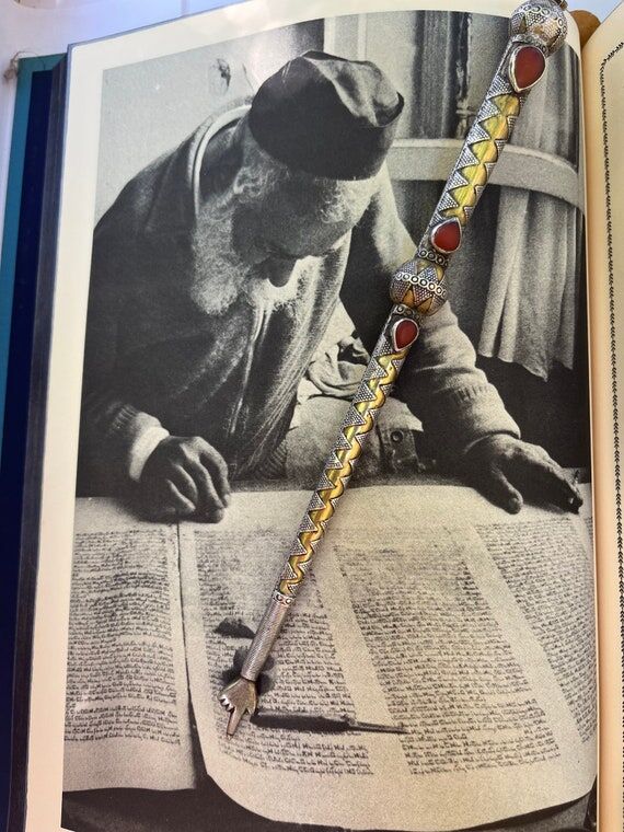 Vintage Turkoman Silver Yad Torah Pointer –...
