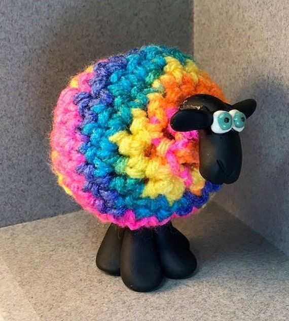 RAINBOW Assortment, Whimsical Sheep Ornament ...