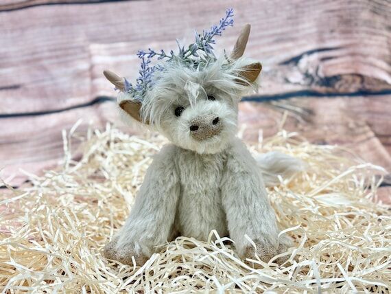 White Highland Calf "Skye"- with ha...