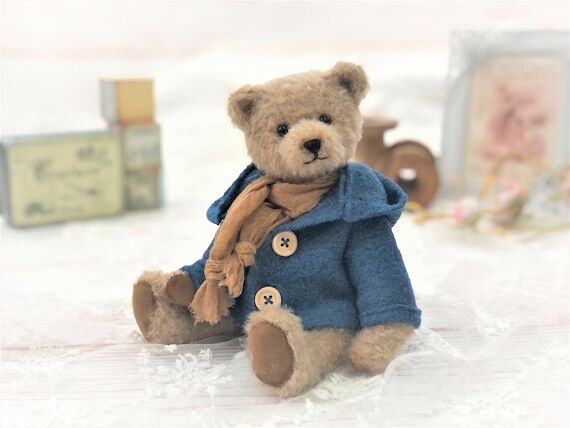 Miniature Mohair Teddy Bear - "Bertie&qu...