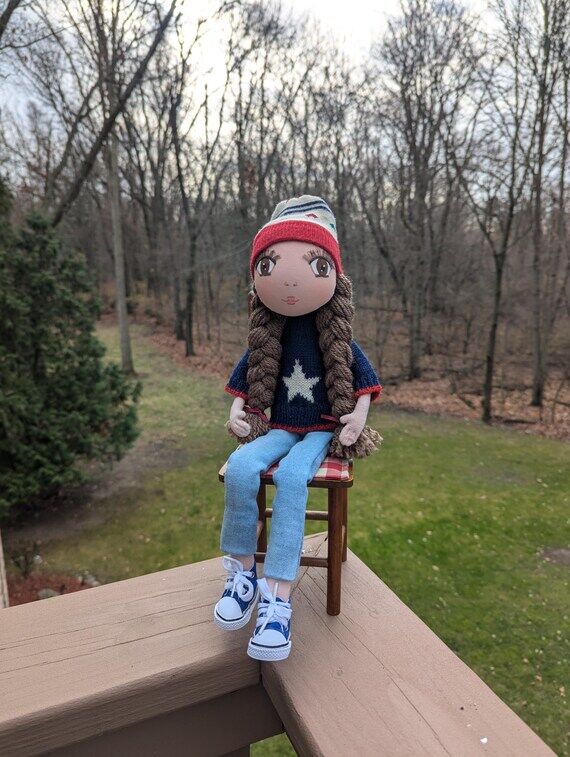 Handcrafted American Girl Fabric Doll – Pat...