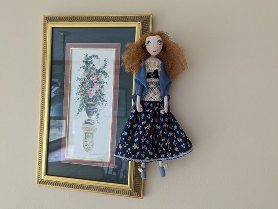 Handmade Textile Kitchen Doll with Cup, Keeps...