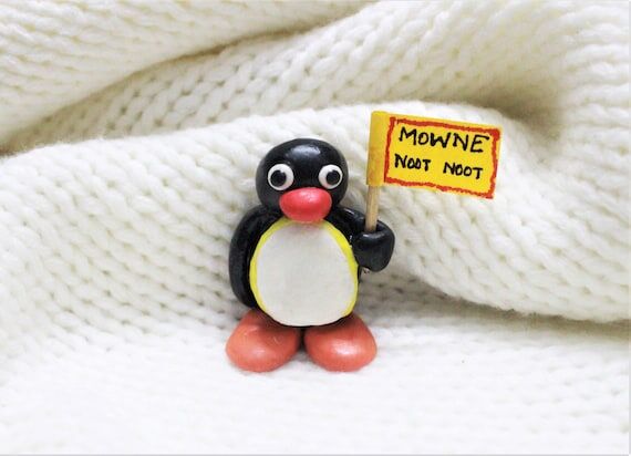 Handmade Pingu Figurine: Collectible Penguin ...