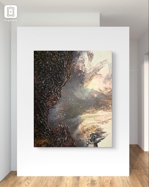 Textured Acrylic Painting: Fantasy Forest Wal...