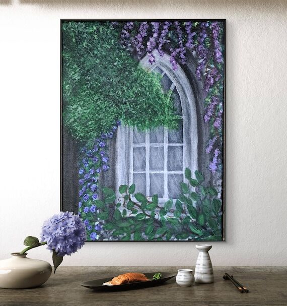 Gothic Window Acrylic Painting – Cottagecor...