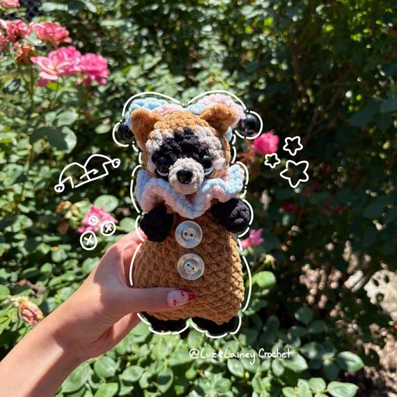 Jester Clown Raccoon, Handmade Collectible Cr...
