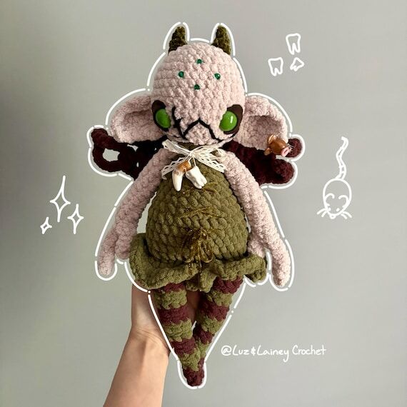 Dark Fantasy Tooth Fairy, Gothic Handmade Col...