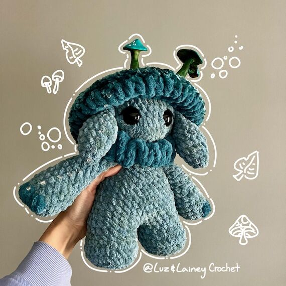 Whimsical Cottagecore Mushroom Creature, Hand...