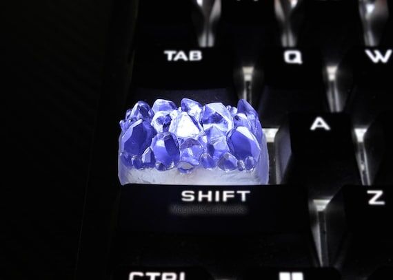 Amethyst CAPS Artisan Keycap: 1 Collectible C...