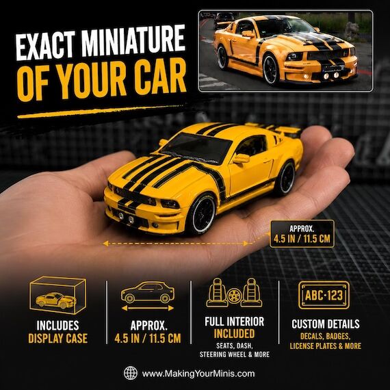 Custom Miniature Car Replica | 1:43 Scale Mod...