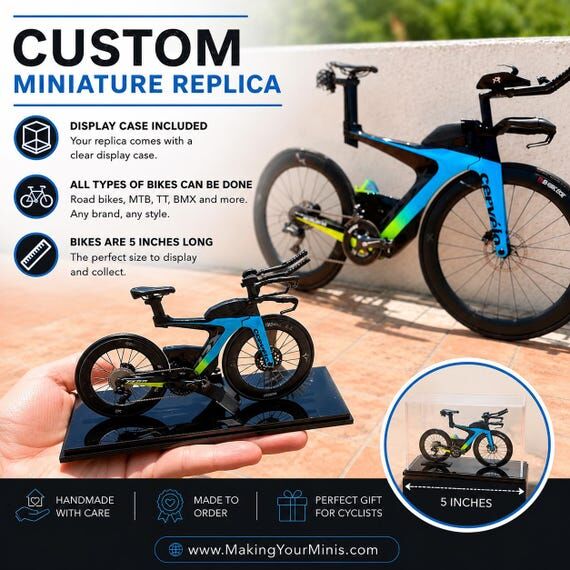 Custom Replica Miniature Bicycle - Cyclist Bi...