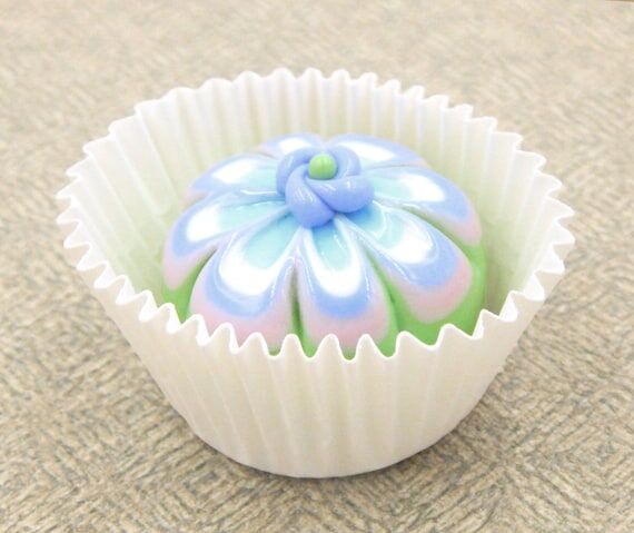 Collectible Art Glass Chocolate, Spring Flowe...