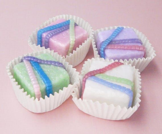 Hulet Glass Ribbon Cube, Pate de Verre Art Ch...