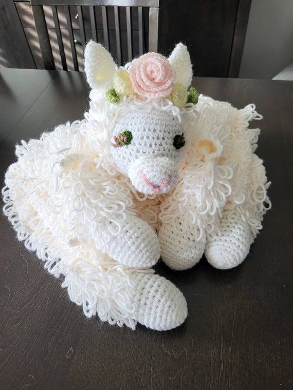 Handmade Crochet Llama Blanket, 3 in 1 Llama ...
