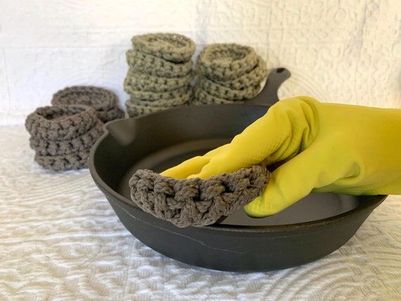 Handmade Crochet Dish Scrubber | Eco-Friendly...